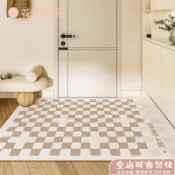 【花蕊小姐】客製 奶油風地墊 入戶門墊 可擦免洗脚墊 pvc皮革地墊 進門腳墊 家用大門口地墊 耐臟防滑地毯 脚踏墊