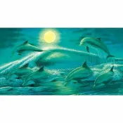 拼圖貓 HM - 海豚系列-追逐 2000片夜光拼圖 HM2000-009