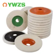 3“ 4 英寸 85mm 100mm 羊毛拋光輪盤羊毛氈墊研磨砂盤拋光刷磨砂墊研磨機旋轉研磨拋光工具