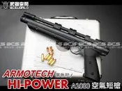 〈傻瓜二館〉ARMOTECH A1000 HI-POWER 6mm 空氣短槍 黑色 -FSA1000S