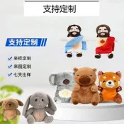 .新品小水瀨考拉熊大象毛絨玩偶呼吸發光音樂安撫公仔娃娃.