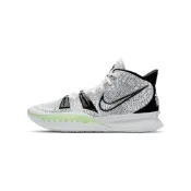 (店+)【NIKE 耐吉】CQ9327-100 Nike Kyrie 7 EP Hip-Hop 歐文 圓頭系帶 中幫 Air Zoom 實戰籃球鞋 男女同款 白黑綠 國內版