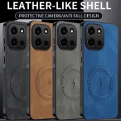 適用於 OnePlus Nord 6 5G 後蓋親膚防震磁性 PU 皮套