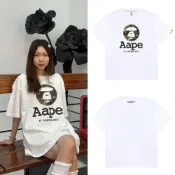(店+)AAPE 經典 迷彩圓章 LOGO 短袖 猿人 迷彩 短T BAPE 綠迷彩 白色  男女同 AAPTEM1640XXO