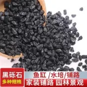 【熱賣】黑色礫石水洗石日式庭院枯山水碎石子鋪面石洗米石子黑色石子石頭