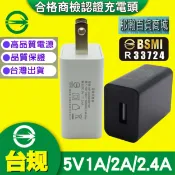 那瀚百貨商城 【現貨】5V USB充電頭 1A 2A 2.4A 豆腐頭 BSMI/UL雙認證 音響檯燈小家電電源適配器