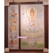 〔金鑫精品佛具〕對聯 綢布觀音+綢布福祿壽（寬2尺9）佛聯 後貼 祖先聯 佛用品專賣店
