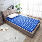 【BODEN】單人加大 印花布可拆洗透氣冬夏兩用竹青折疊式 日式床墊 3.5尺x6.2尺x5.5cm