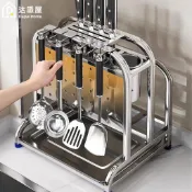 🎉可開發票🎉【達派屋】304不鏽鋼廚房刀架置物架多功能砧板菜板放置架子刀...