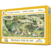 【拼圖貓】VOX - BRAMBLY HEDGE 野薔薇村的快樂老鼠們 野餐前的忙碌 666片拼圖 VE1000-198