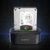 移動硬碟座ORICO 6218US3 3.5吋 2.5吋立式硬碟外接盒 支援20T SATA外接盒【DM451】 123便利屋
