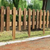 碳化防腐木柵欄【戶外庭院圍籬】小花園菜園草坪圍牆 室外小籬笆 加厚防蟲耐候防風穩固耐用 透天別墅園藝用