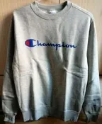 Champion basic 草寫Logo內刷毛大學Tee 灰色 尺吋M 男女適穿