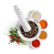  西班牙《ibili》大理石香料磨搗組(白) 研磨缽 磨藥機 搗泥器 杵臼 搗缽 