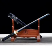 [龍泉劍莊]刀劍 高錳鋼鍛打推白雙線 中式一體中長唐橫刀陌刀未開刃