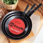 turk 【德國turk土克鐵鍋】熱鍛斜紋 短柄平底鍋 24cm 鐵鍋65324