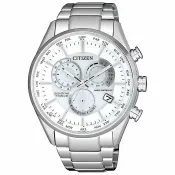 大高雄鐘錶城 CITIZEN 星辰 CB5020-87A 頂級電波對時鈦金屬光動能腕錶 / 白面 41.5mm｜樂天領券現折★全館特惠中★指定刷卡回饋10%