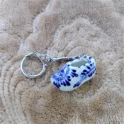 荷蘭製 Souvenir Clog Keychain Delft 藍陶木鞋 鑰匙圈 (陶瓷) 旅遊紀念品 非精品