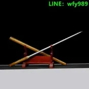 【精品現貨】S7鋒鋼鏡面文玩細劍金絲楠棍中劍龍泉劍冷兵器寶劍長劍真劍未開刃