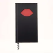 ☆現貨☆Lulu Guinness 英國設計師品牌 Slimline Notebook 紅唇筆記本