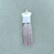 *♡*正韓ECO/櫻花漫舞/假兩件百摺裙洋裝/M/近全新/二手《Anna的百寶箱》