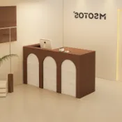 【含稅開發票】收銀台 收銀櫃檯 櫃檯桌 吧檯桌 服裝店收銀台法式中古風女裝店鋪吧檯桌美甲店美容院前臺小型櫃檯