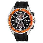 【CITIZEN 星辰】限量Promaster光動能三眼計時手錶-黑x綠圈/44.5mm 開學禮 送禮 推薦(CA0715-03E)