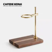 【現貨】CAFEDE KONA 拼色黃銅手沖架 頂級黑胡桃木 實木咖啡濾杯架 楓木/花梨木拼色 質感精緻 沉穩現代風