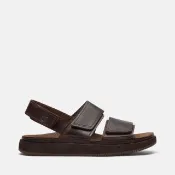 【Timberland】男款深棕色後帶式皮革涼鞋(A26X8W01)