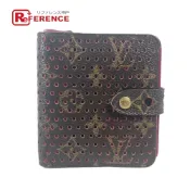 【DOKODEMO】LOUIS VUITTONMI0026 Monogram 鏤空拉鍊雙折錢包
