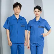 明熙精品屋 【透氣防靜電】工作服套裝 短袖工作服 汽修工作服 工廠工作服 電工工作服 男裝工作服 親膚磨毛 透氣排汗 耐磨耐髒 夏季薄款 工程師傅首選