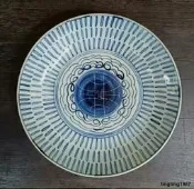 清代的青花萬壽盤，全品