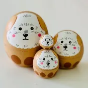 【客製化 寵物狗狗】訂製商品 俄羅斯娃娃套裝 手工木製 療癒擺設