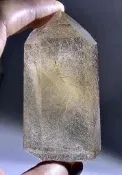 ＊天然水晶柱＊1990年代舊物 金髮水晶柱
