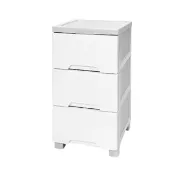【真心良品】清新三抽斗櫃整理箱51L(1入)