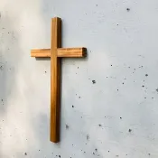 非洲柚木導斜角十字架