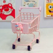 【臺灣-出貨】網紅兒童迷你仿真超市購物車小推車女孩過家家玩具益智模型收納車TIAN5