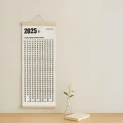 (店+)【上手家居】2025-2026行事曆掛軸(年曆/掛曆/自律打卡本/年曆掛軸)