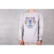 【HYDRA】17AW Kenzo 老虎頭 刺繡 Tiger Sweater 淺灰 長袖 衛衣 大學T【KK15518】