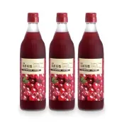 【台糖】蔓越莓醋 600ml/瓶 x3入(天然釀造醋+蔓越莓汁 添加台糖果寡醣 蜂蜜)