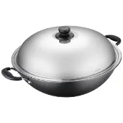 【全聯線上購】【ASD 愛仕達】無塗層超輕快炒鍋40cm(CL40Y2TW)