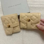 菱格短夾 專櫃代購 新加坡小ck短夾 折疊菱格紋皮夾 多卡位錢夾 卡夾包 零錢包 拉鏈短款錢包 CK6-1077056