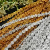 電鍍飾品10mm梅花連線珠金色 銀色 紫色 紅色 DIY手藝材料 特價優惠中