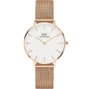 Daniel Wellington DW 女錶-28mm Petite 經典極簡米蘭帶手錶-玫瑰金 DW00100219