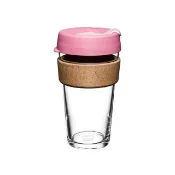 【KeepCup】官方直營 軟木隨行杯 454ml - 甜心粉(強化玻璃製成、耐熱、耐震度高)
