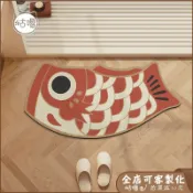 客製地墊+超防滑 幸運錦鯉浴室地墊 矽藻土地墊 吸水地墊 瞬吸速乾 浴室止滑墊 門口地墊 腳踏墊 珪藻土軟地墊 廁所地墊
