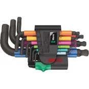 (店+)【#270Pro】Wera 950/9 彩色版內六角扳手(球頭) L-key 9件組(短版強力型)