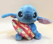 迪士尼抱衝浪板的史迪奇公仔