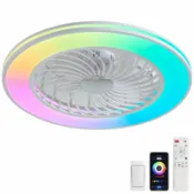 漣漪生活 【智能遙控RGB】風扇燈 吊扇燈 臥室風扇燈 客廳風扇燈 餐廳吊扇燈 塗鴉智能 遙控調光調色 亞馬遜歐美日規 工廠直供 靜音節能