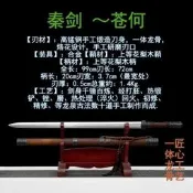 【可開發票】龍泉劍上等花梨木八面漢劍秦王劍一體龍骨錳鋼鍛打鎮宅寶劍未開刃【满额免運】